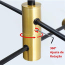Lustre Pendente Barroco Preto e Dourado