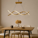 Lustre Pendente Espiral LED – Escultura de Luz