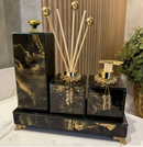Conjunto Lavabo Mármore com Bandeja e Difusor