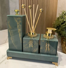 Conjunto Lavabo Mármore com Bandeja e Difusor