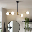 Lustre Pendente Barroco Preto e Dourado