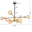 Lustre Pendente Barroco Preto e Dourado