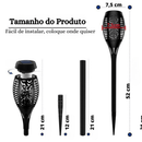 Luminária Balizadora Solar em LED - Solar Flame