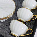 Xícaras de Porcelana com Borda Dourada: Sofisticação 12 pcs