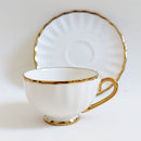 Xícaras de Porcelana com Borda Dourada: Sofisticação 12 pcs