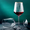 Taças de Cristal Luxo com Borda Dourada 600ml