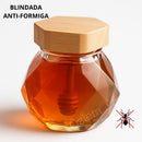 Meleira de Vidro 200ml com Tampa Bambu