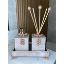 Conjunto Completo Lavabo Luxo com Efeito Mármore