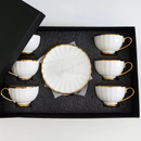 Xícaras de Porcelana com Borda Dourada: Sofisticação 12 pcs