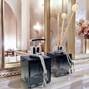 Kit Lavabo Luxo em Vidro Com Bandeja Ambar