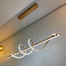 Lustre Pendente LED Dourado – Design, Luz e Sofisticação em Cada Detalhe