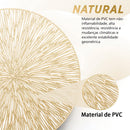 Sousplat Dourado Redondo PVC – Kit 6 Lugares