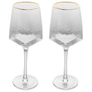 Taças de Cristal com Borda Dourada 600ml