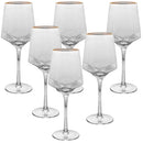 Taças de Cristal Luxo com Borda Dourada 600ml