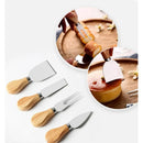 Kit de Facas para Queijo em Inox e Madeira